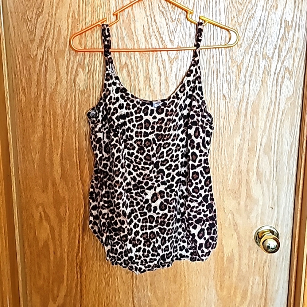 Leopard and black Torrid tanks